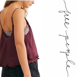 NYE! Free People tank with built in glitter bandeau